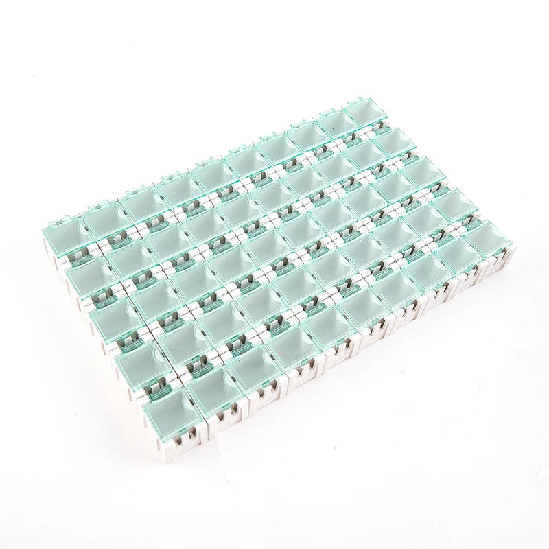 50Pcs/Set SMD SMT Electronic Component Container Mini Storage Boxes kit desk organizer