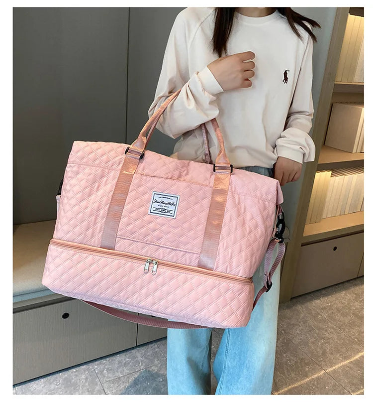 Lightweight Luggage Bag, Large Capacity Travel Duffle Bag Gym Tote Bags, Shoulder Weekender Overnight Bag