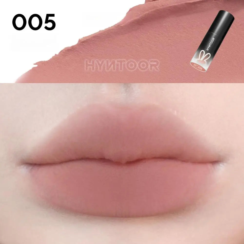 Hyntoor Lipstick Matte Soft Mist Velvet Nude Black Gothic High Colors Lip Mud Non-stick Cup Lasting Korean Lipstick