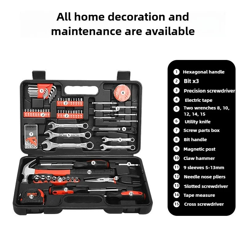 Multifunctional Tools Set Household Maintenance Portable Vehicle Tool Sets Professional Hammer Pliers Wrench Hand Tool