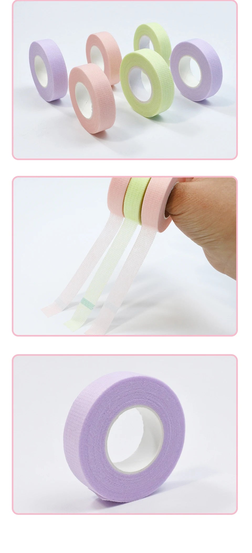 5/10/30/50 Rolls Eyelash Tape Professional Anti-allergy Non-woven Fabric Makeup Tool Eyelash Extension Tape