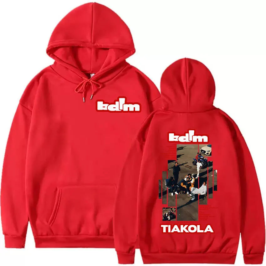Rapper TIAKOLA Bdim Tour 2025 Album Merch Graphic Hoody Men's Fashion Oversized Sweatshirt Vintage Cozy Fleece Hoodie Streetwear