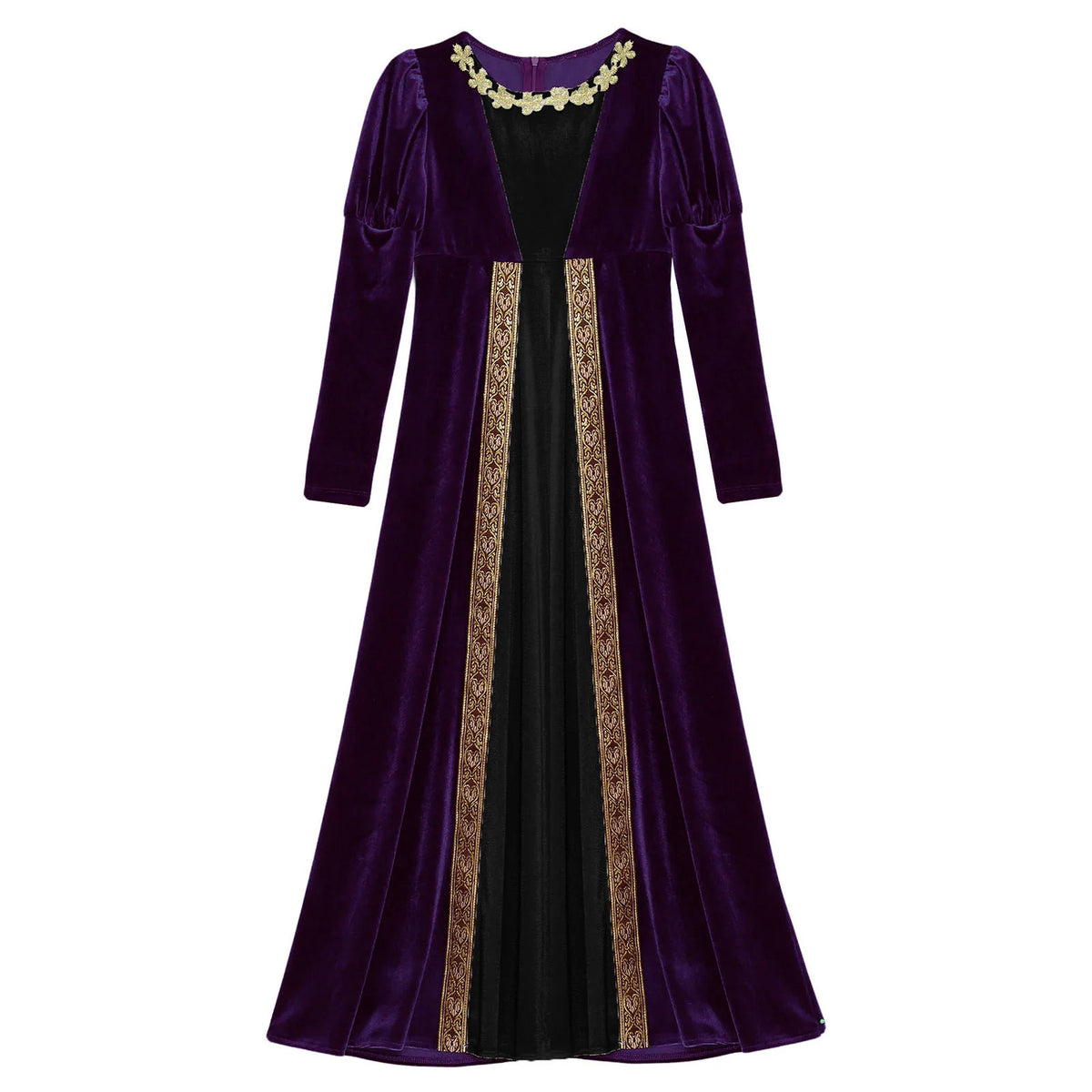 Children Girls Halloween Medieval Renaissance Vampire Cosplay Costume Ancient Roman Princess Dress Long Sleeve Retro Velvet Gown
