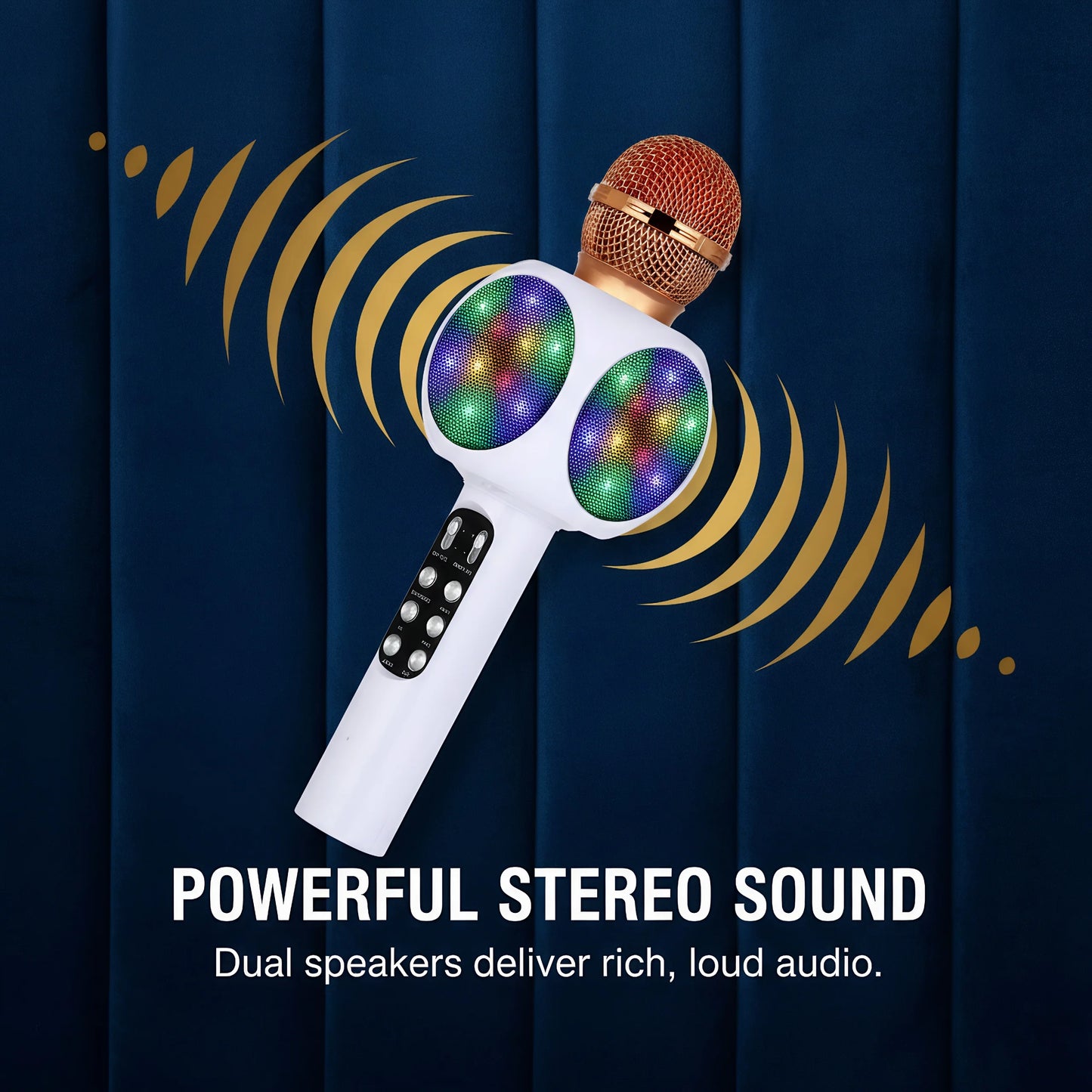 Karaoke Machine Microphone, Wireless Bluetooth Speaker with Magic Voice Changer, Colorful LED Lights,  Toy Gift for Girls Boys