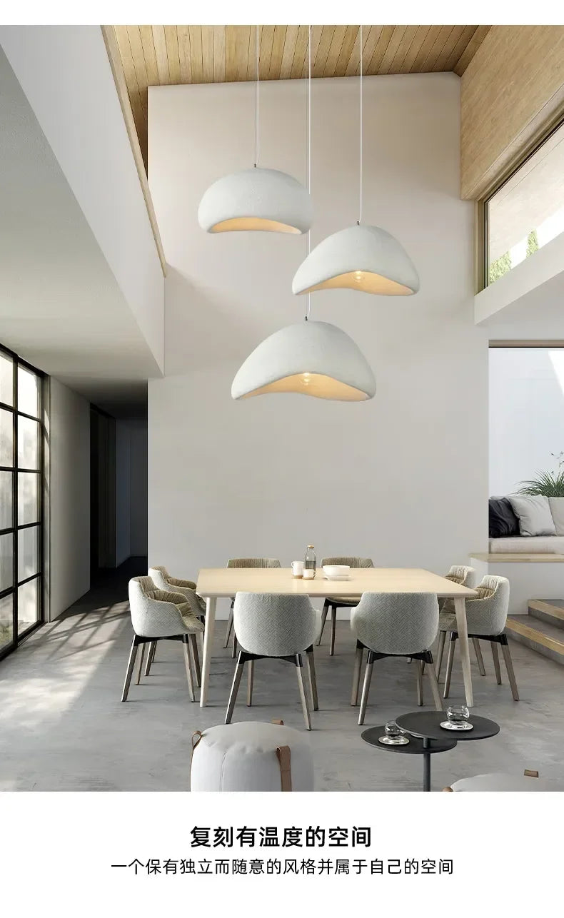 Japanese Wabi-Sabi Chandelier Modern Minimalist Dining Living Room Pendant Light Bedroom Bar Designer Homestay E27 Hanghing Lamp