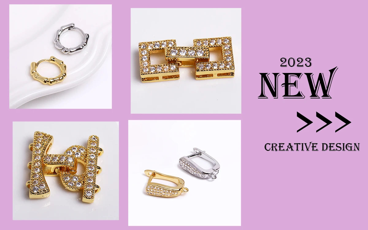 18K Gold Plated Brass Stripe Crimp End Beads Stopper Open Crimp Beads Covers DIY Handmade Crafts Accessories For Jewelry