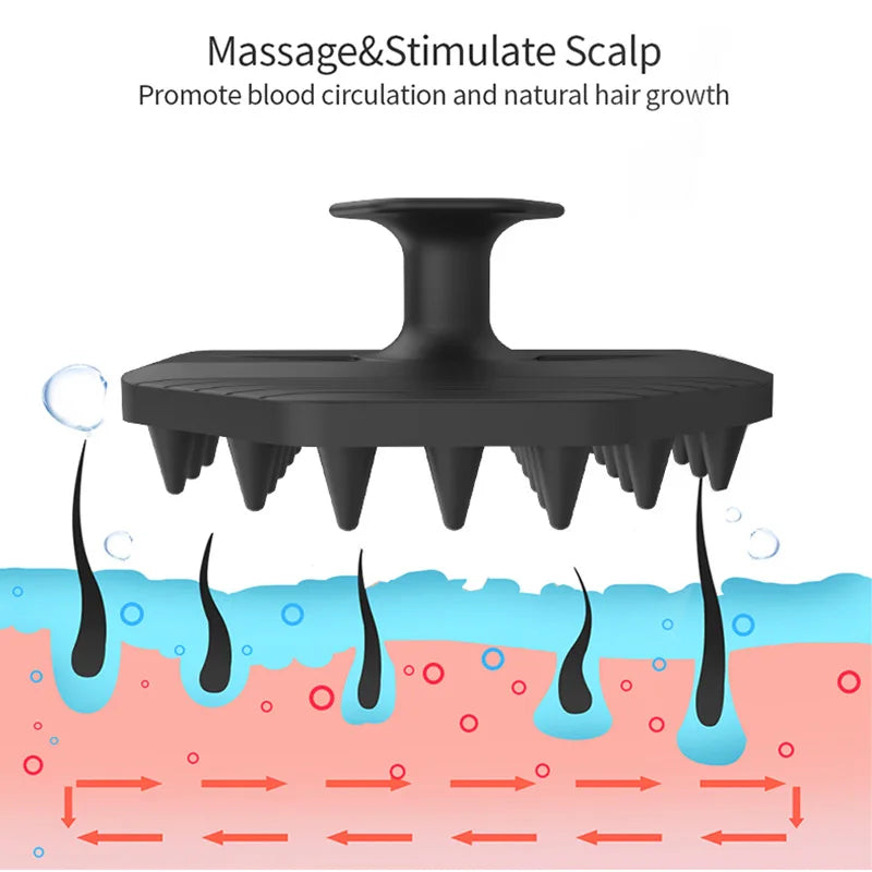 Silicone Shampoo Scalp Hair Massager Head Body Scalp Massage Brush Comb Hair Washing Comb Shower Brush Bath Spa Massage Brush