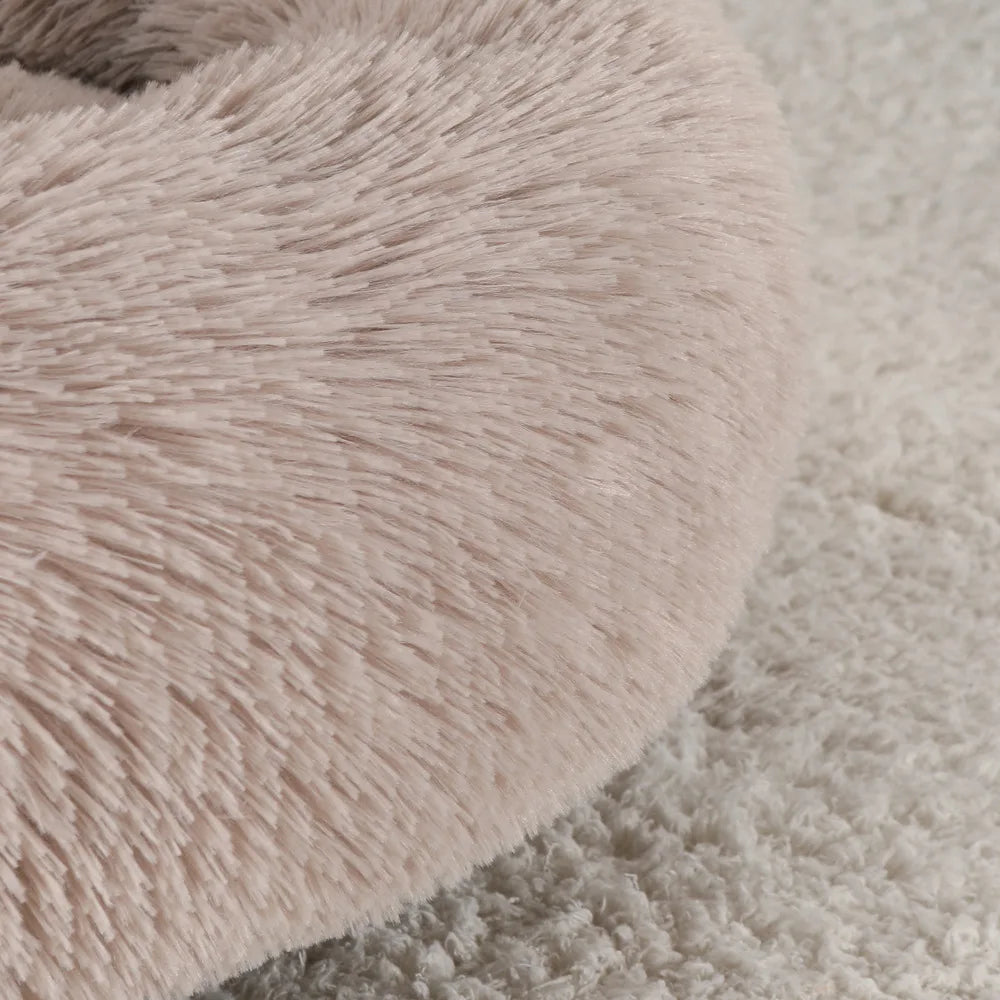 Home Plush Pet Nest Winter Cat Nest Dog Nest Warm Detachable and Washable Round Cat Nest Pet Bed Seasonal Universal Decoration