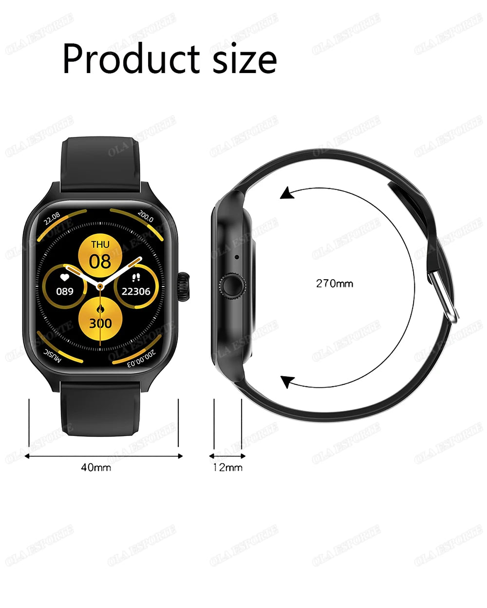 Smart Watch Bluetooth Calling Message Notification Multi-Sport Mode Heart Rate Blood Pressure Blood Oxygen Monitoring SmartWatch