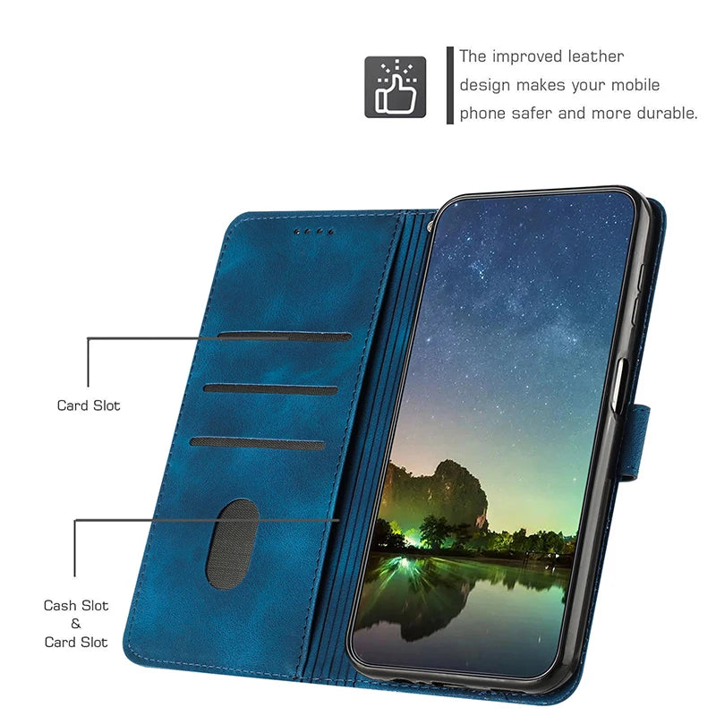 Stand Flip Wallet Case for Xiaomi Redmi 14C 13C 13R 12C 12 13 4G 5G 10 2022 11a 10C 10A 9C 9A 8A 7 8 6A Leather Protect Cover