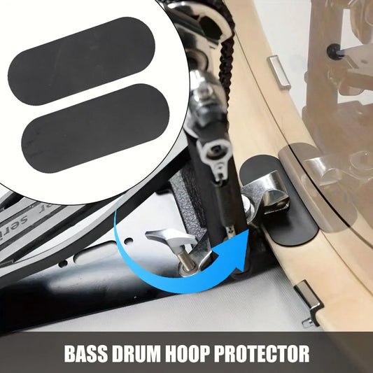 Bass Drum Hoop Protector for Wood Hoops, Rubber Bass Drum Hoop Guard Kick Drum Rim Protector Wood Hoop Protector