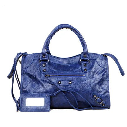 Luxury Designer City Motorcycle Shoulder Tote Bag for Women Large Capacity Autumn Winter Handbag Crossbody Stylish Women's Bag
