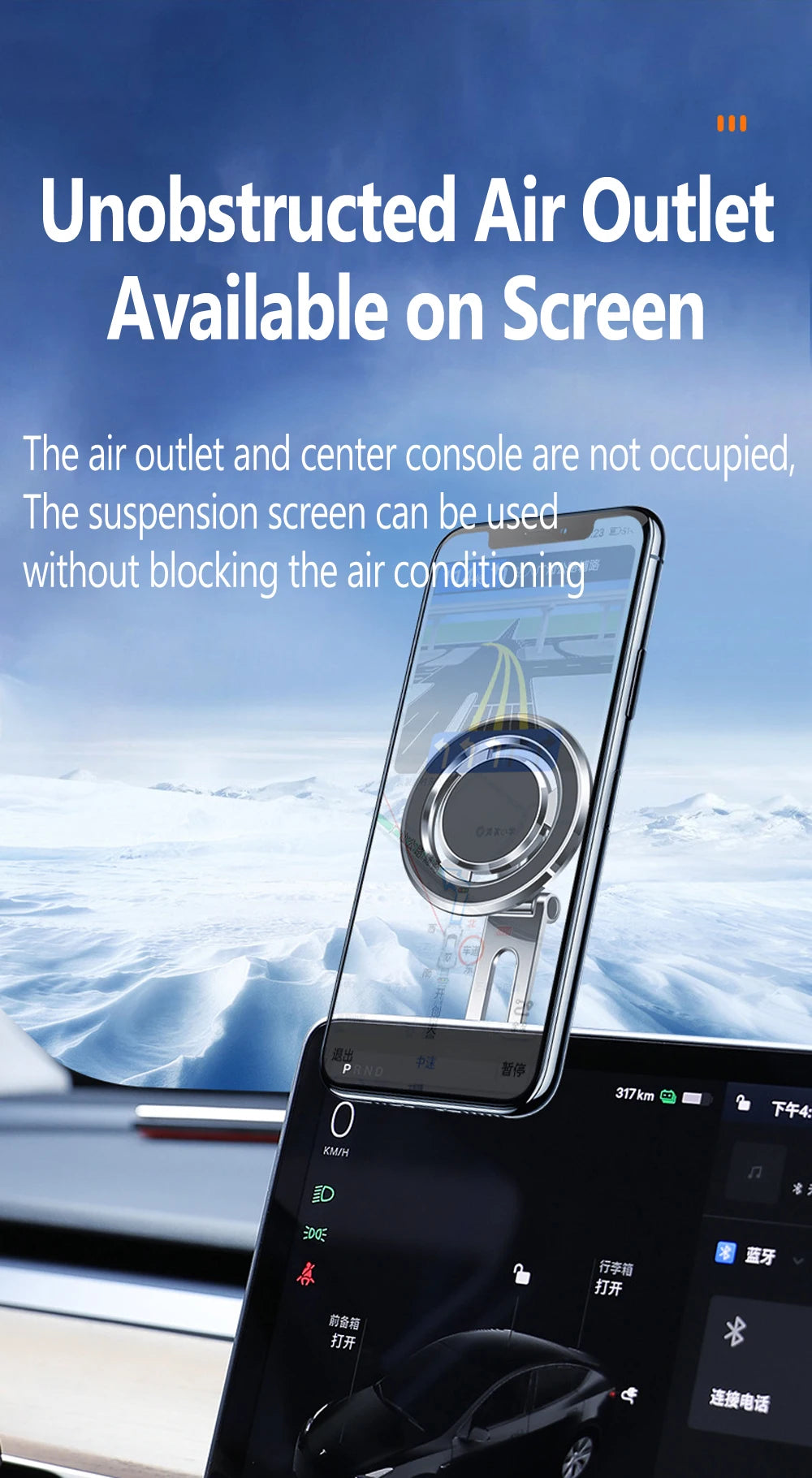 Magnetic Car Phone Holder Adjustable Foldable Telescopic Strong Magnetic GPS Mount Support for IPhone 14 13 12 MagSafe Charger