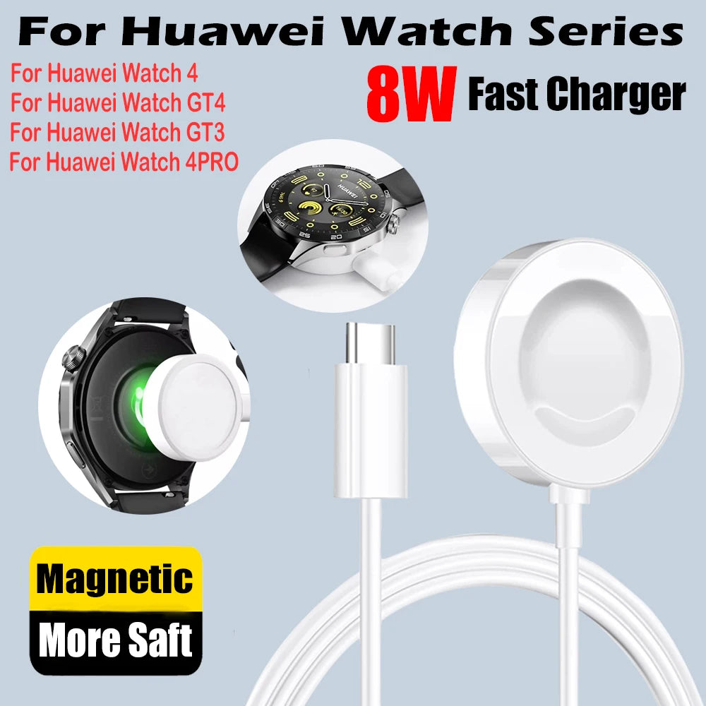 Magnetic Wireless Charger For Huawei Watch 4 GT4 GT3 USB Fast Charging Cable For Huawei Watch 3pro GT Runner GT2 PRO Charger