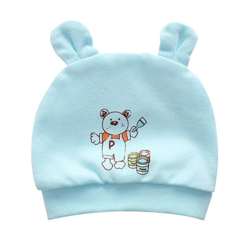 Newborn Baby Suits Boy Girl Clothes Sets Tops Pants Bibs Hats Cotton Cartoon Print Baby Clothing Cute Infant Outfit 0-3 Months