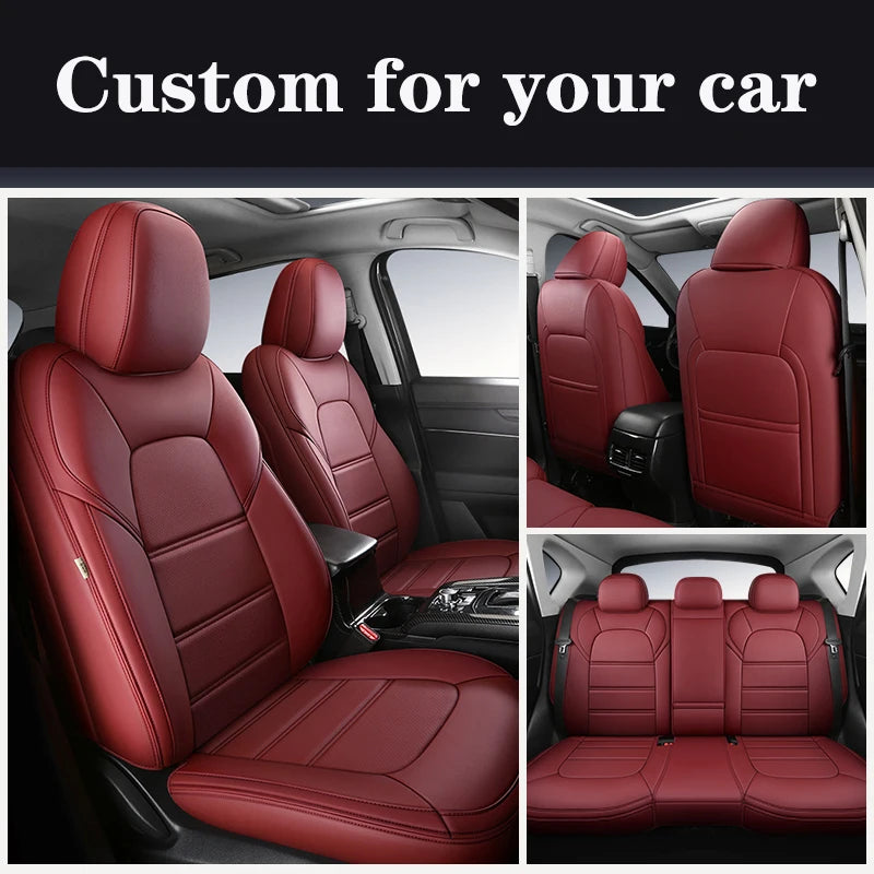 Custom Car Seat Cover For Mazda 3 Bk Bl Cx4 Cx7 6 Cx3 Cx30 Cx5 Atenza Luxury Leather Man Woman Gifts Auto Interior Accessories
