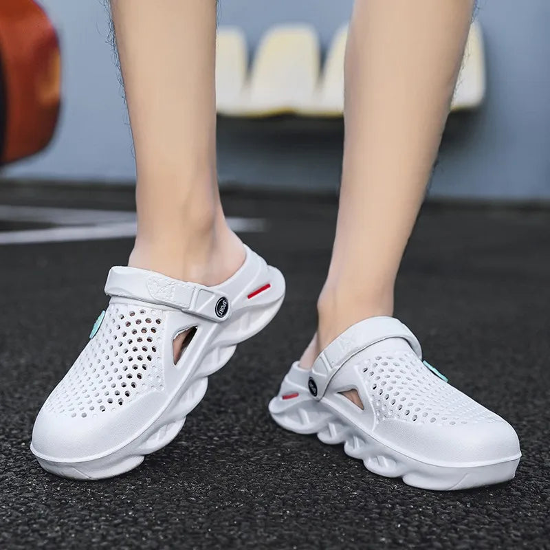 Men's Summer Sandals Clogs Men Women Breathable EVA Thick and Soft Sole Slippers Beach Water Shoes Couple's Clogs Big Size 47