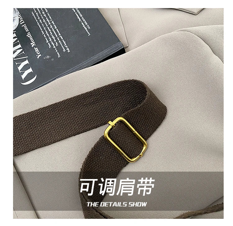 Sense of Luxury Personality Super Cool Crossbody Bags for Women Hot Trendy 2026 New Style Fashionable Canvas Pony Shoulder Bags