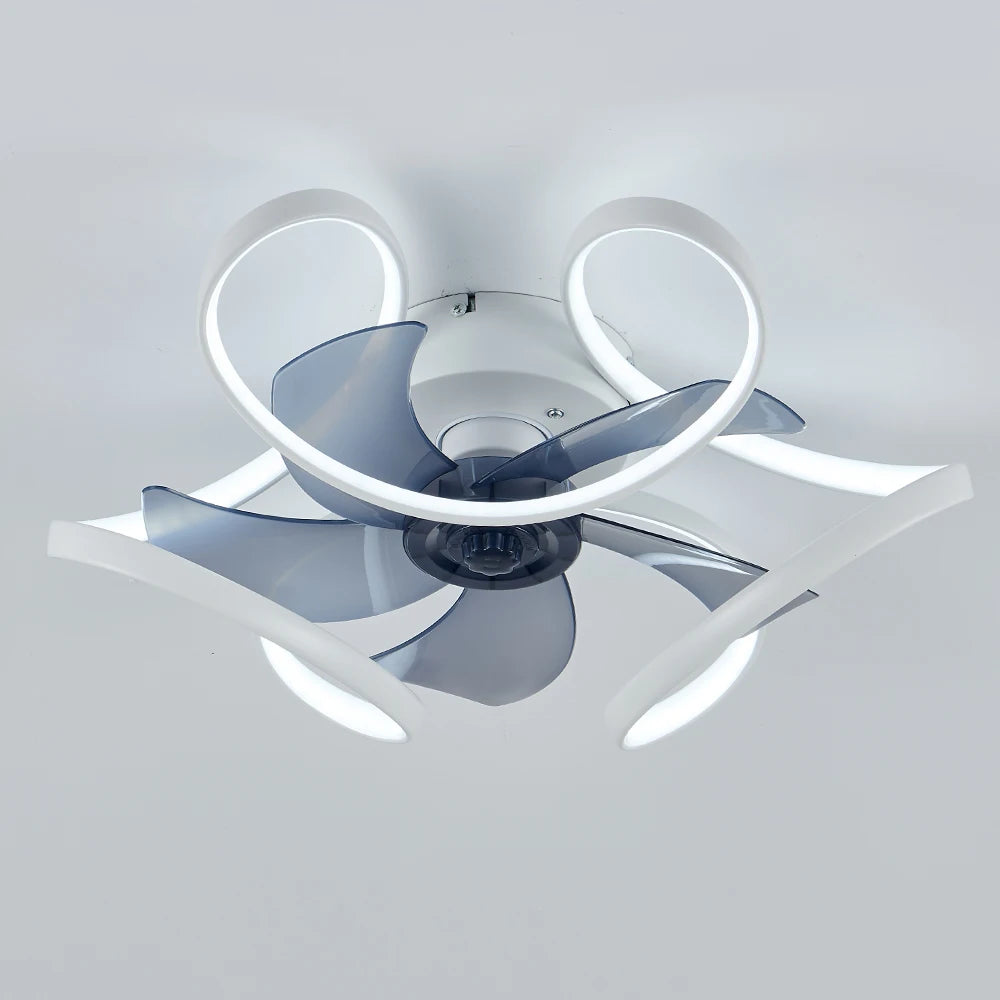 Modern Ceiling Fan Home Decorative Pendant Fan With Lamp Reversible Motor Suitable Kitchen Living Room Creative Chandelier Fan