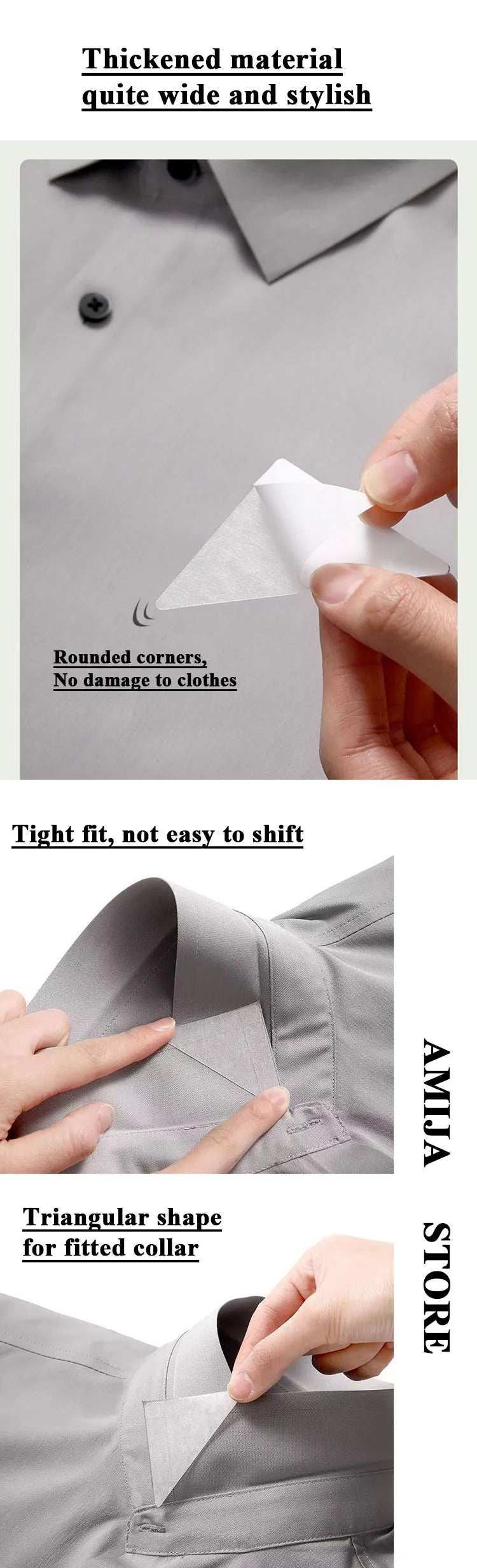 10/20/30 Pcs Collar Stays For Man Collar Sticker Collar Does Not Slant Artifact PVC Adhesive Patches For Clothing Collar Support