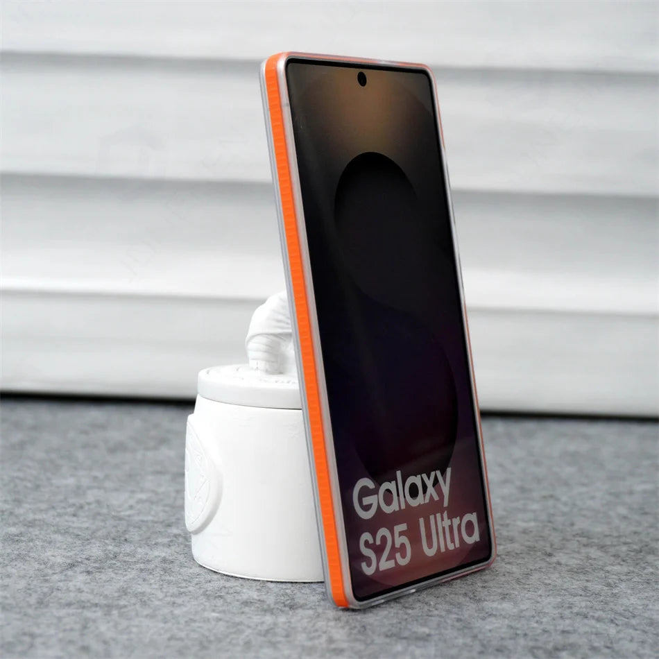 Luxury 3D Corrugated Pattern Non-slip Matte Clear Case For Samsung Galaxy S23 S24 Ultra S25 Plus Magnetic Hard Cover For Magsfe