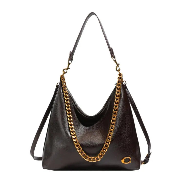 Luxury Brand Trendy Diaper Bag Stylish Leather Crossbody Handbag For Women Elegant Messenger Purse Minimalist Chic