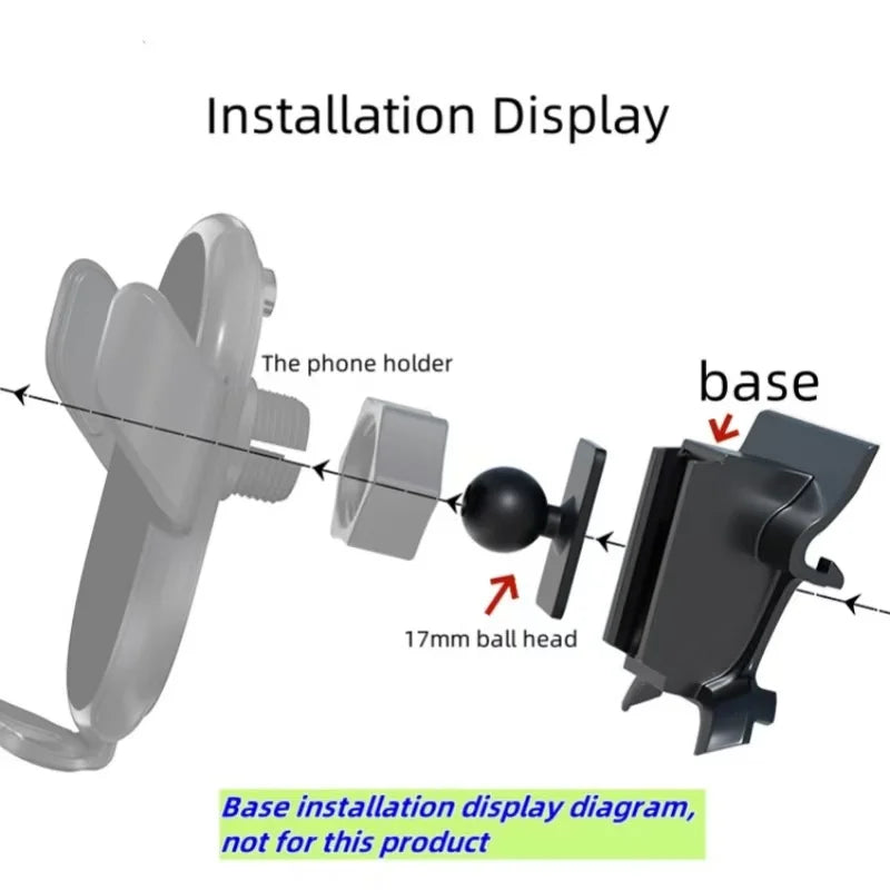 LIMUD Car Phone Holder Special Fixed Base For AUDI A6 C8 A7 C9 2019-2024 Wireless Charger Bracket Auto Interior Accessories