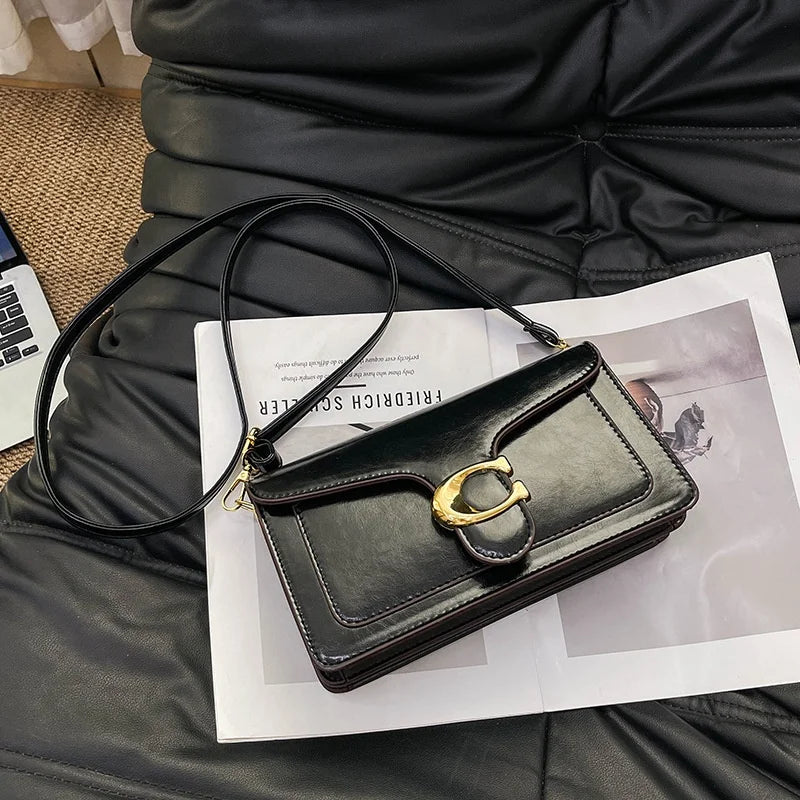 Double-Strap Small Square Crossbody Bag – Stylish Underarm Shoulder Purse For Women, Fashionable Classic Shoulder Bag 2026