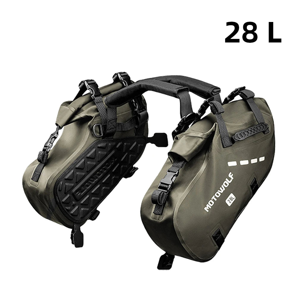 Waterproof Motorcycle Bag 18L 28L 48L Motorcycle Saddle Side Bag Large Capacity Universal Fit Motorcycle Pannier Bag