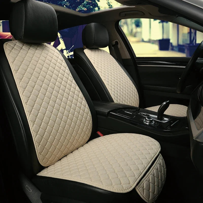 Linen Car Seat Cover Seat Universal Cushion for FORD Fiesta Fusion Mondeo Taurus Mustang Territory Kuga F-150 CAR Accessories