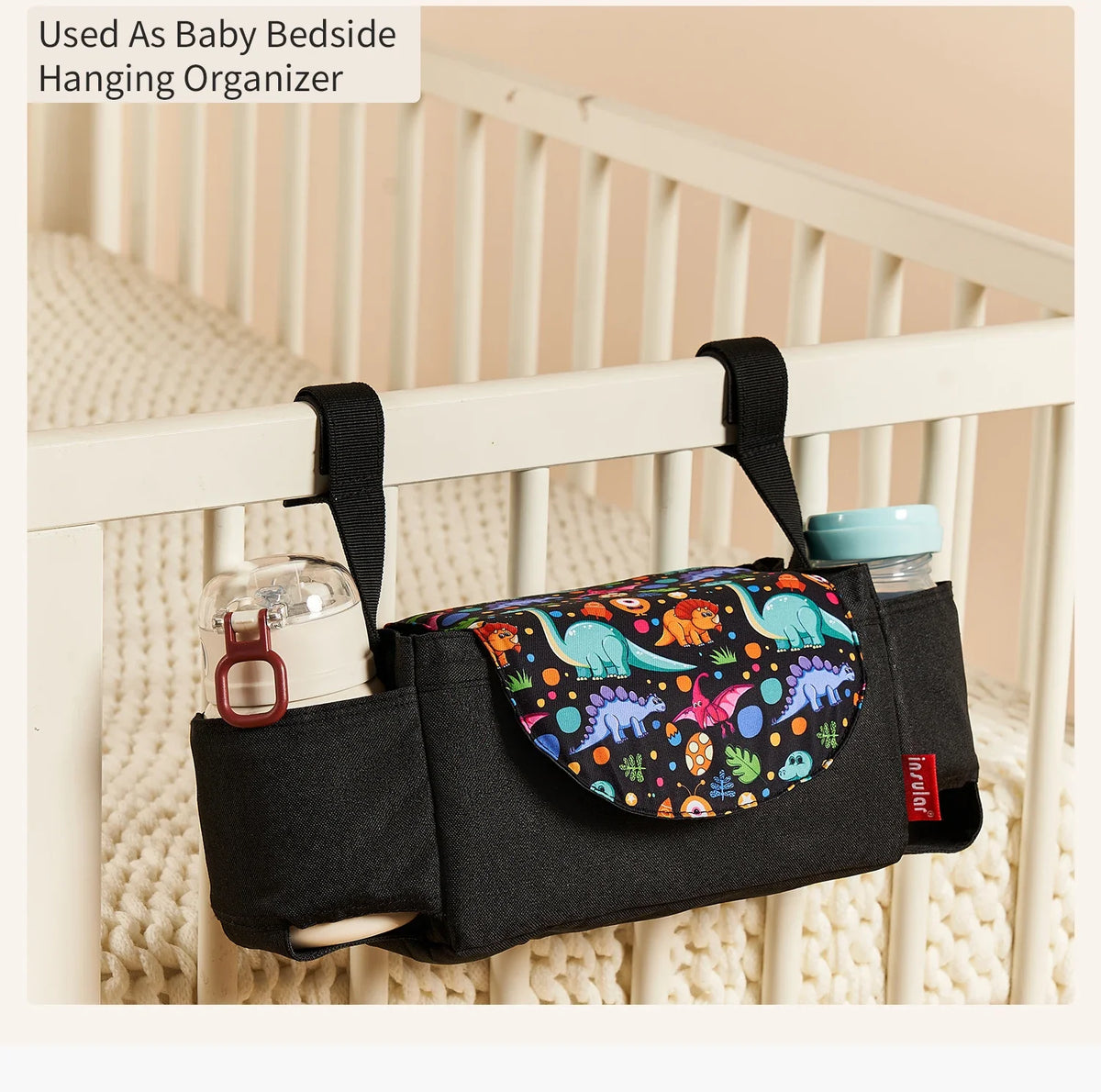 Baby Stroller Bag Pram Organizer Stroller Accessories Stroller Cup Holder Cover Trolley Organizer Pouch Travel Accessories