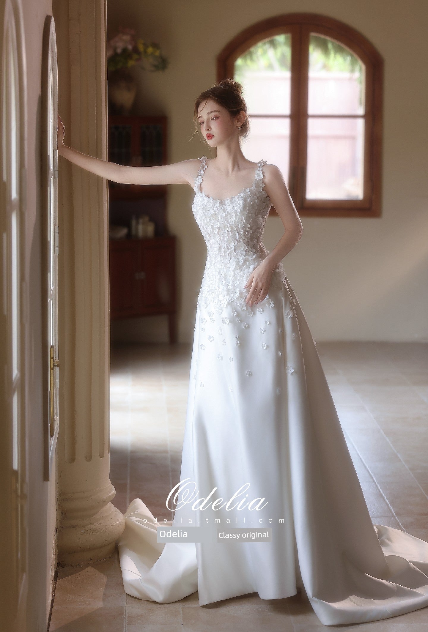 odelia "Mysterious Garden" 2025 New arrival Light Weddings Bride Gauze French Satin Minimalist Light