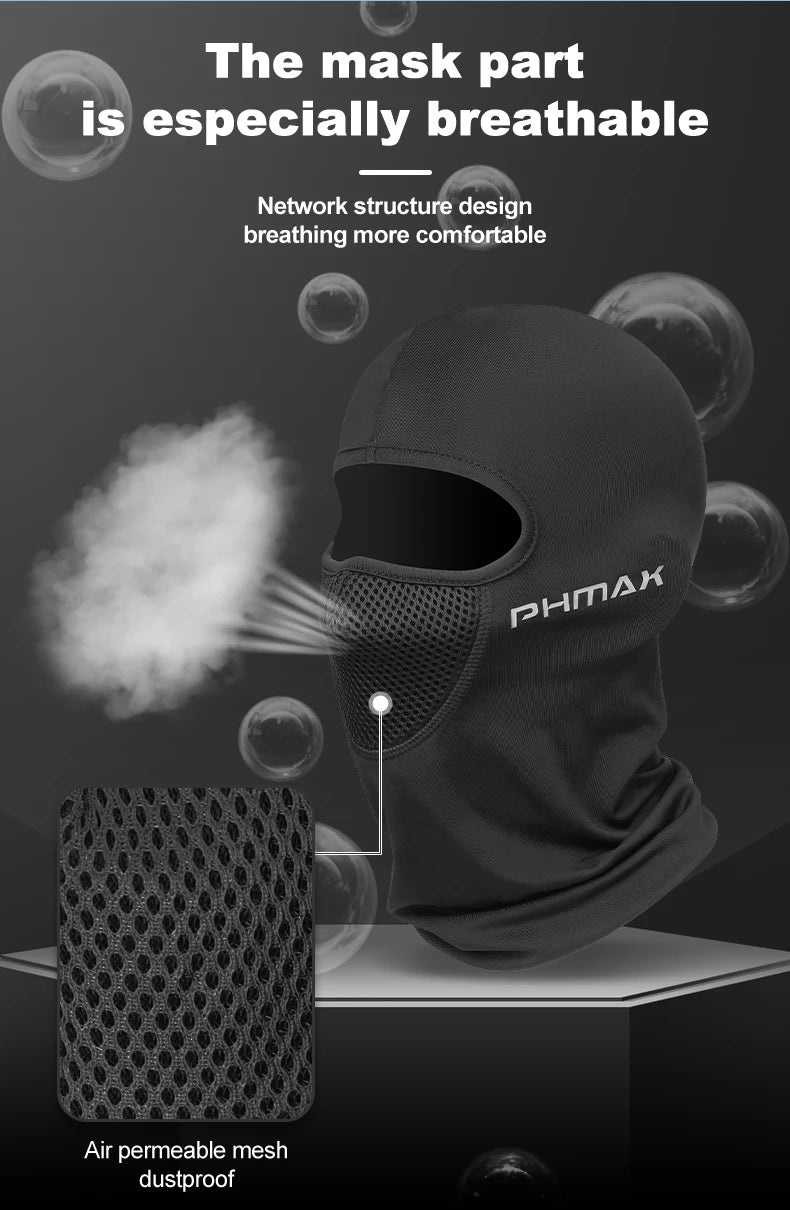 PHMAX Balaclava Bike Head Cover Summer Men Women Ski Mask Full Face Mask Hiking Cycling Camping Hunting Military Airsoft Cap