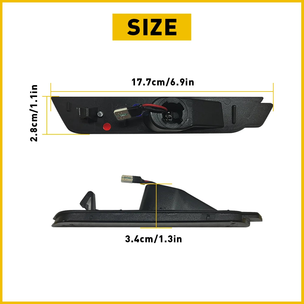 2/4Pcs LED Bumper Side Smoked Marker Light for Chevy Camaro 2010 2011 2012 2013 2014 2015 Yellow Red Front Rear LED Fender Lamps