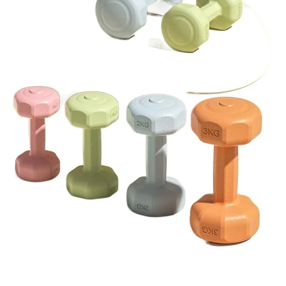 High Quality 1kg Fitness Dumbbell Set PVC Waterproof Kettlebell Non-Slip Anti-Roll Small Dumbbell Home Equipment