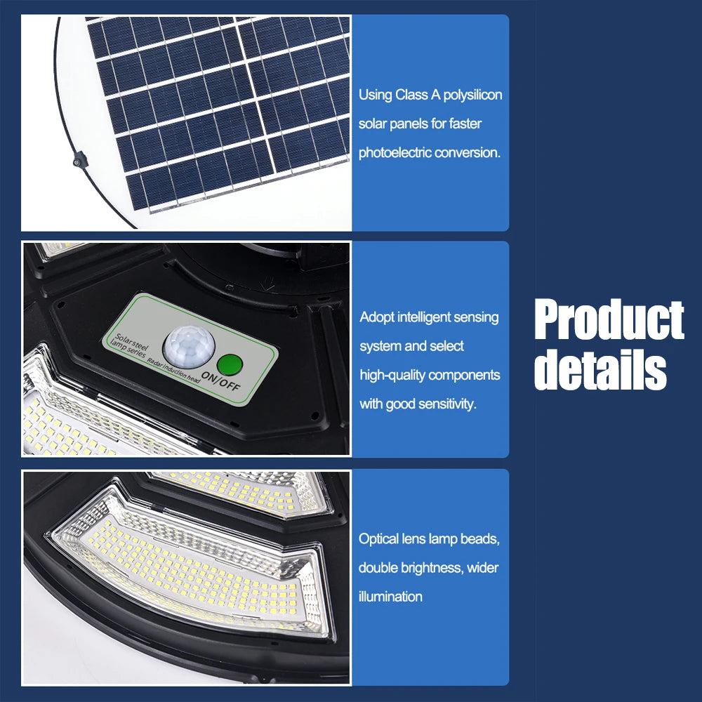 Portable Solar Floor Lights Motion Sensor Solar Garden light Solar Street Lamp Outdoor Emergency Waterproof for Parking Yard