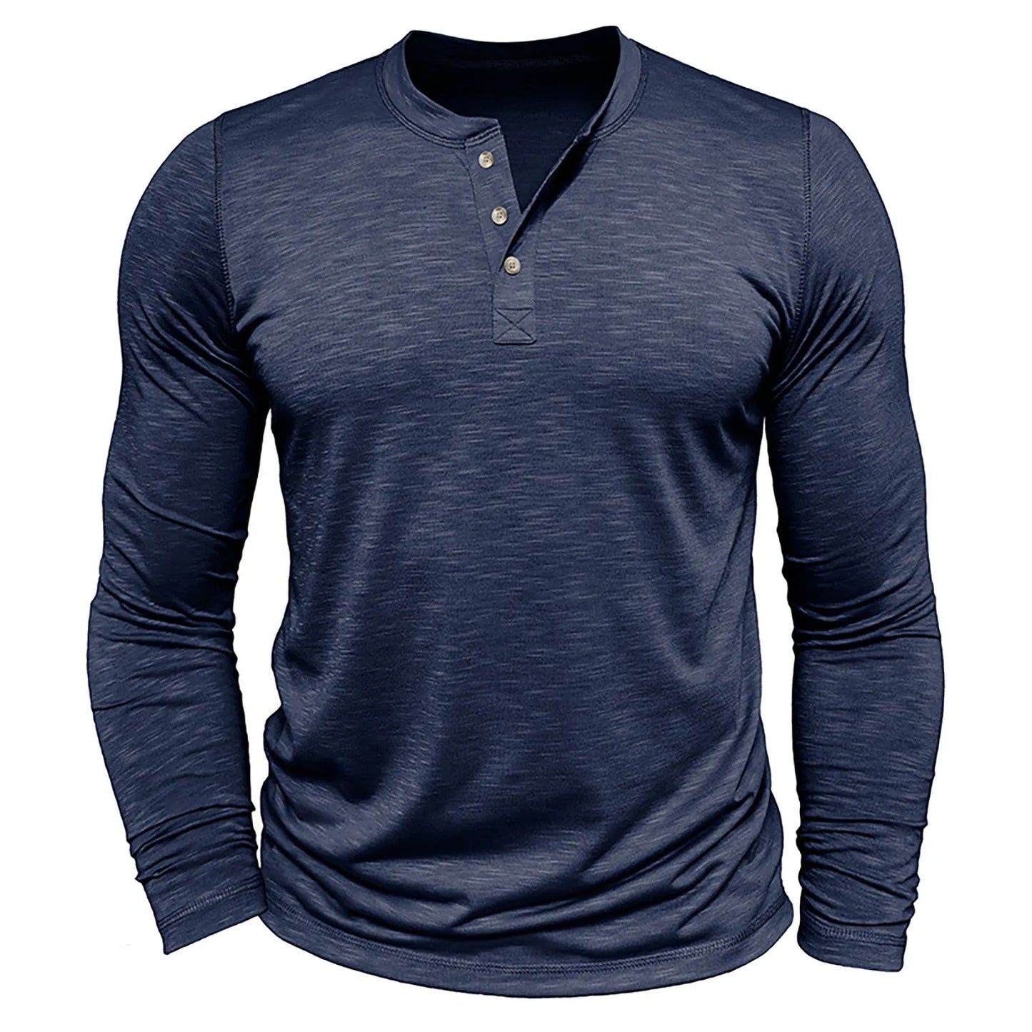 Mens Slub Cotton Open Leg Shirt Breathable Long Sleeve Mens Tshirt Top  Half Button Lightweight Large Shirts For Men