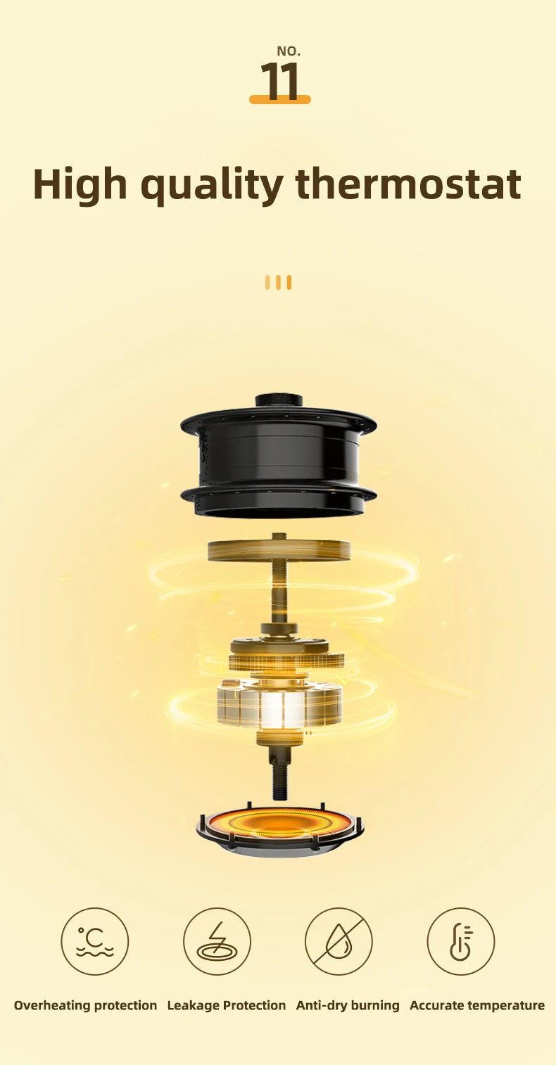 800ml Portable Electric Kettle Multifunctional Health Pot Thermo Pot Smart Teapot Travel Boiled Water Kettle Multi Cookers 220V