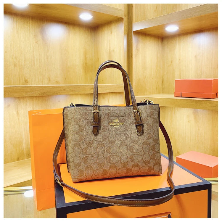 Luxury Premium Women's Leather Tote Bag Designer Crossbody Shoulder Handbag Elegant Ladies Purse Fashionable Diaper Bags