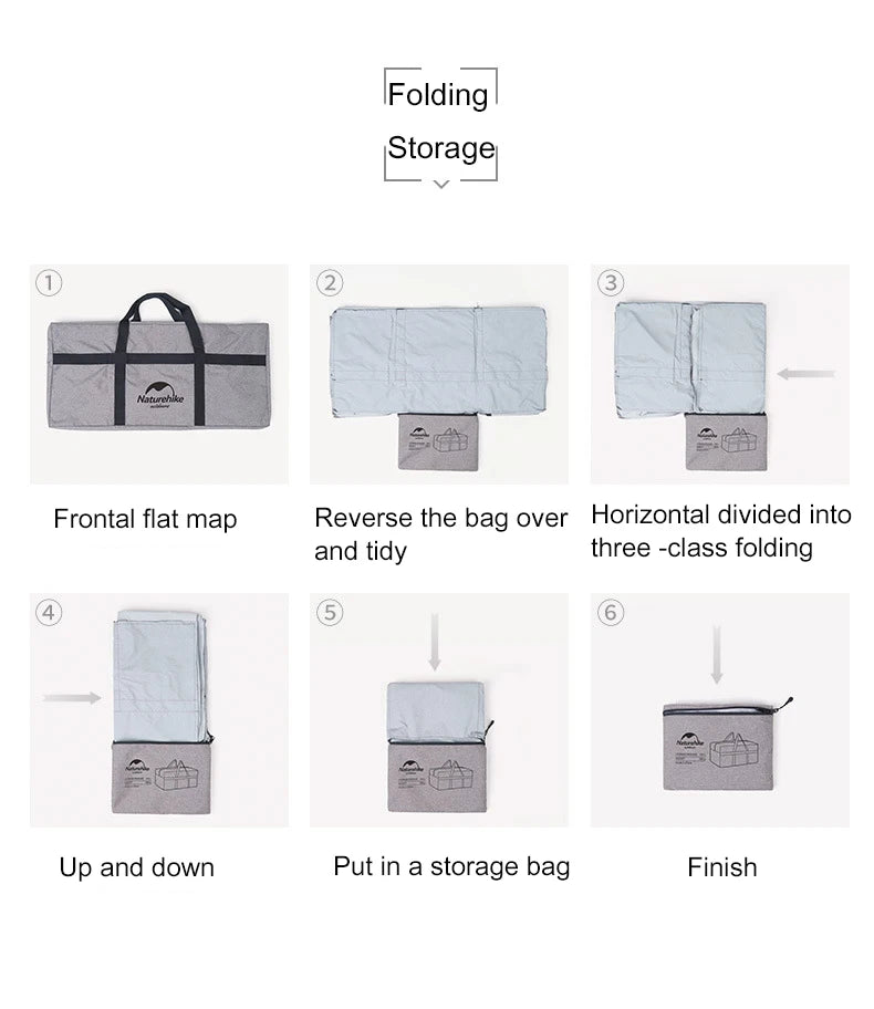 Naturehike Folding Large Capacity Storage Bags 45L 100L Carry Bag Camping Accessories Travel Bag for Family Outdoor Activities