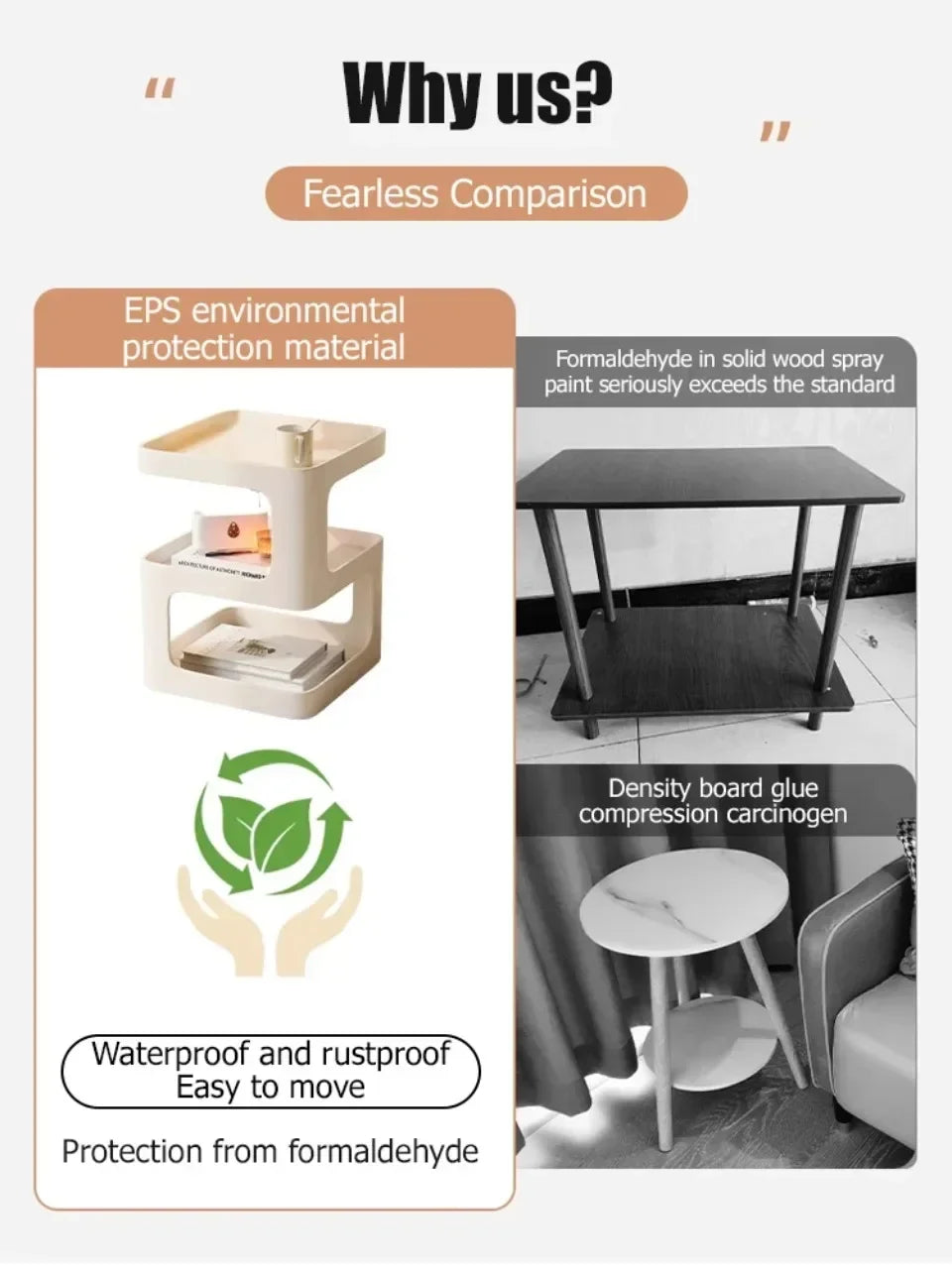 Light Luxury Sofa Table Solid Color Bookshelf Living Room Small Coffee Table Bedroom Simple Bedside Table Creative Computer Desk