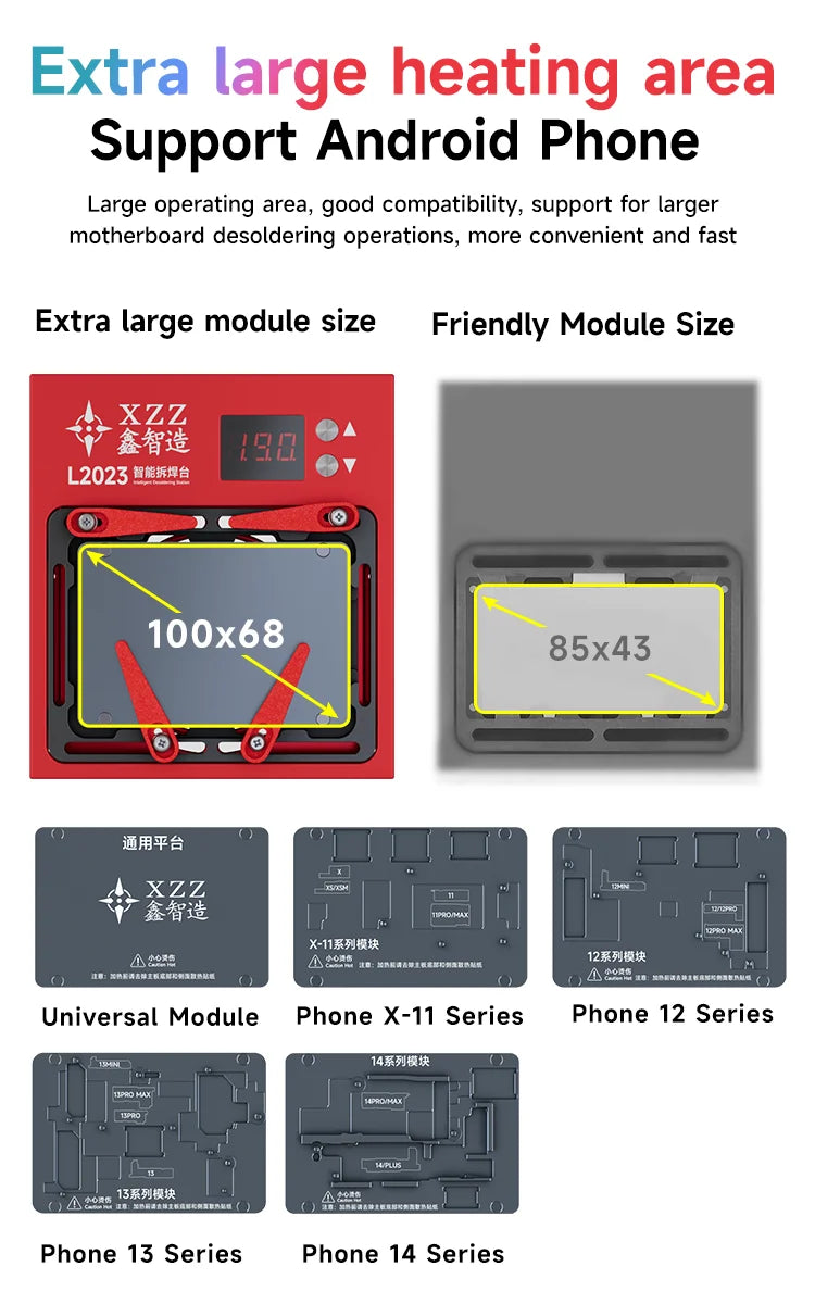 XZZ L2023 Heating Platform Temperature Control Layered Lamination Tin Planting Grid Repair Suitable for IPX-17 Model
