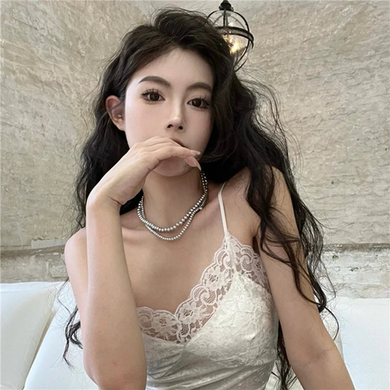 Lace Patchwork Velvet Csole Women's ort Sle Inner Wear Pad Included Slim Fit Base irt Top for Autumn Winter