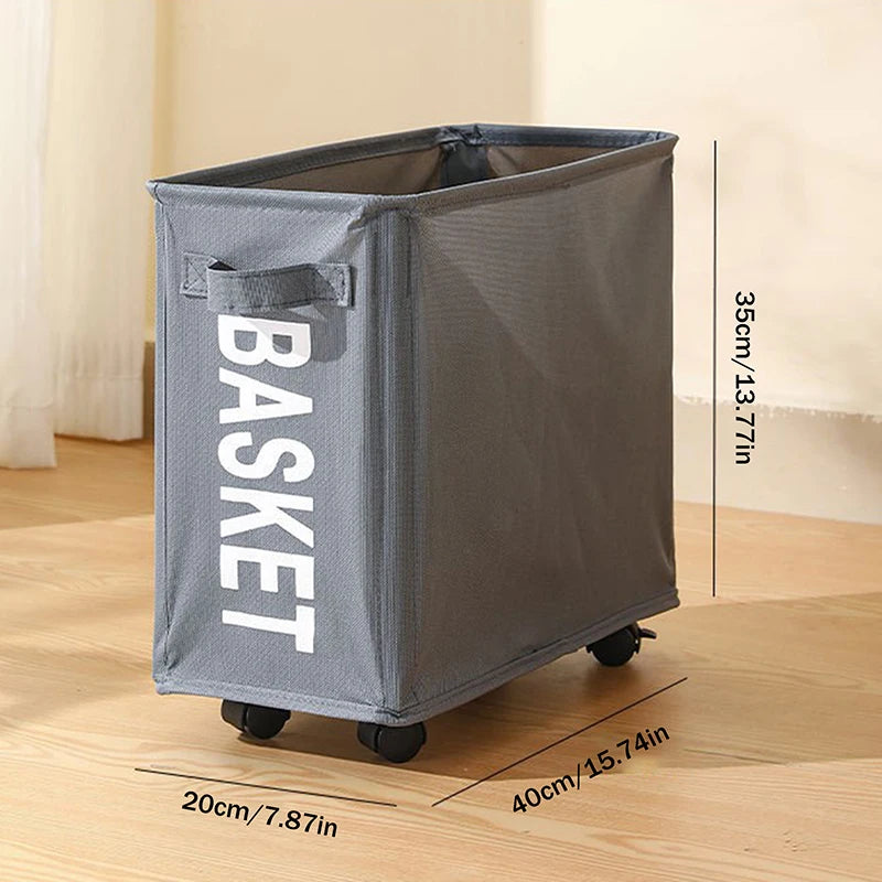 Multifunctional Foldable Waterproof Dirty Clothes Storage Bag Laundry Basket With Wheels Large Capacity Yoga Mat Storage Basket