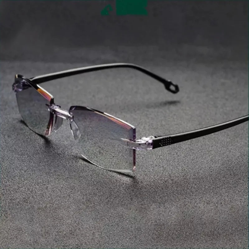 Frameless Bifocal Reading Glasses for Men & Women | See Near & Far | Up to +4.0