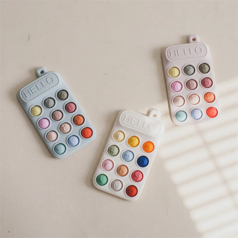 Baby Phone Teether Toy Telephone Sleeping Pacifier Clip Bracelet Simulation Phone Toys Early Educational Learning Toy Kids Gifts