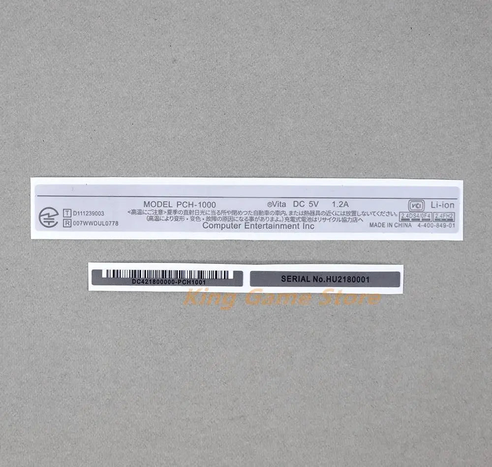 1set/lot Back Shell Case Label Sticker Replacement For PS Vita 1000 For PSV 1000 PSV1000 PCH-1001 1006 Stickers