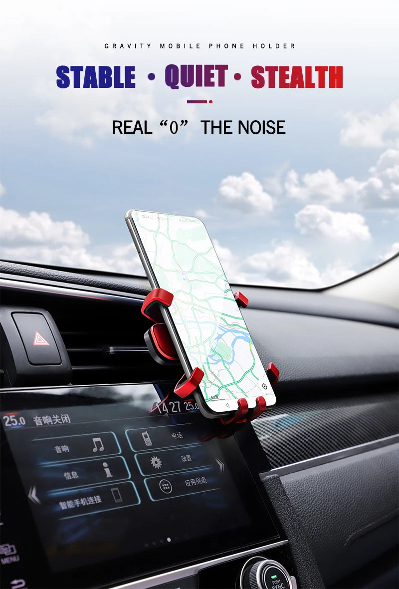 Gravity Phone Holder Car Air Vent Clip Mount Smartphone Stand For Honda Civic Accord Fit Jazz CRV BRV HRV Insight Pil