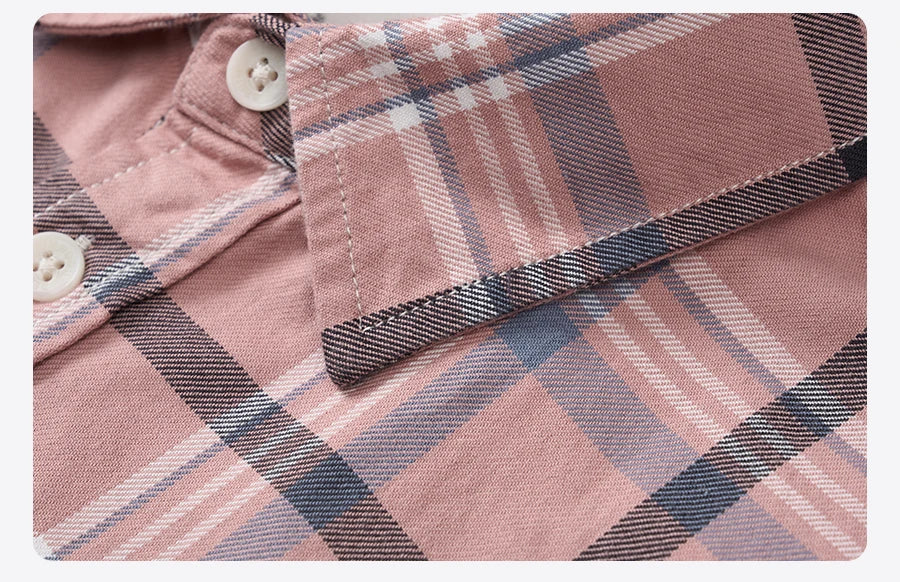 SIMWOOD 2025 Autumn New Oversize 100% Cotton Fabric Plaid Shirts Men Washed Vintage Check Shirts