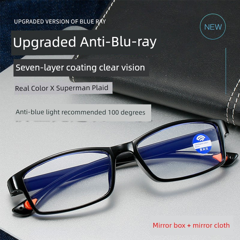 Middle-Aged and Elderly Reading Glasses Men's Dual-Use Anti-Blue Light Multi-Focus Smart Zoom Multi-Function Presbyopic Glasses Ladies